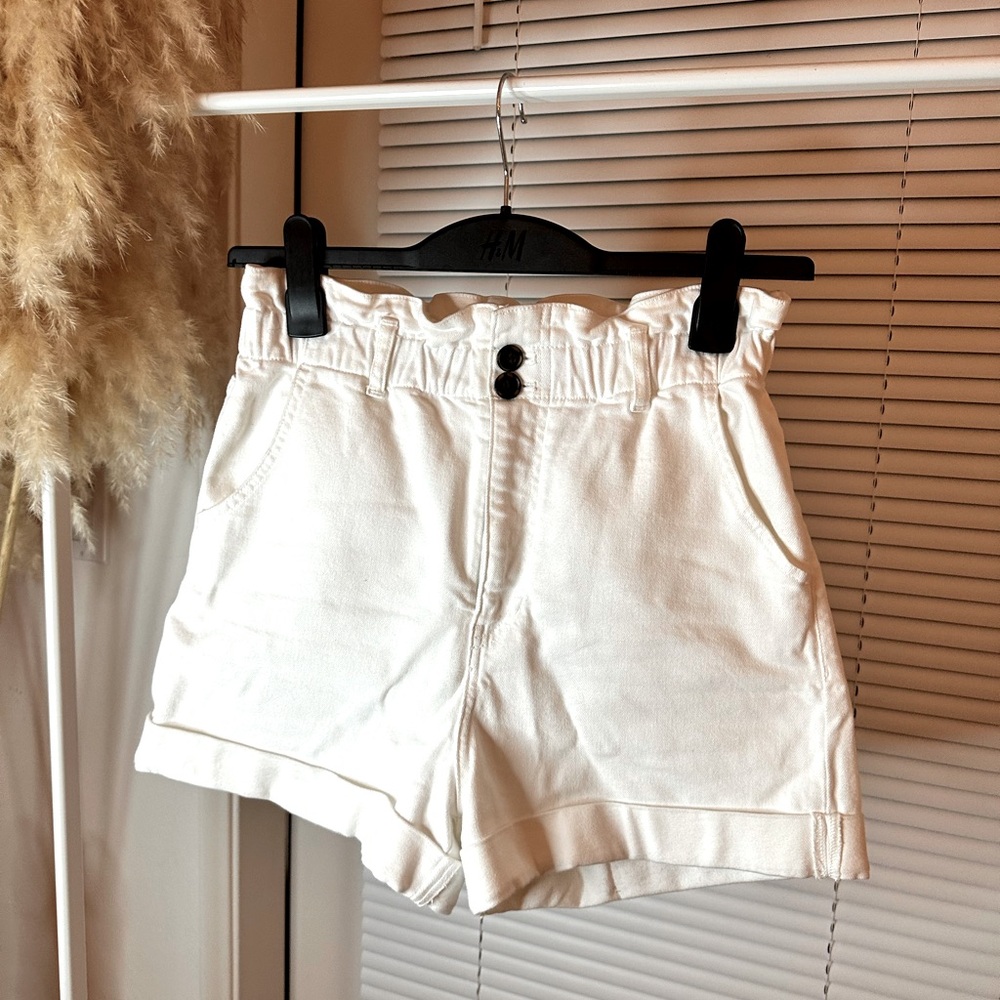 White jeans shorts